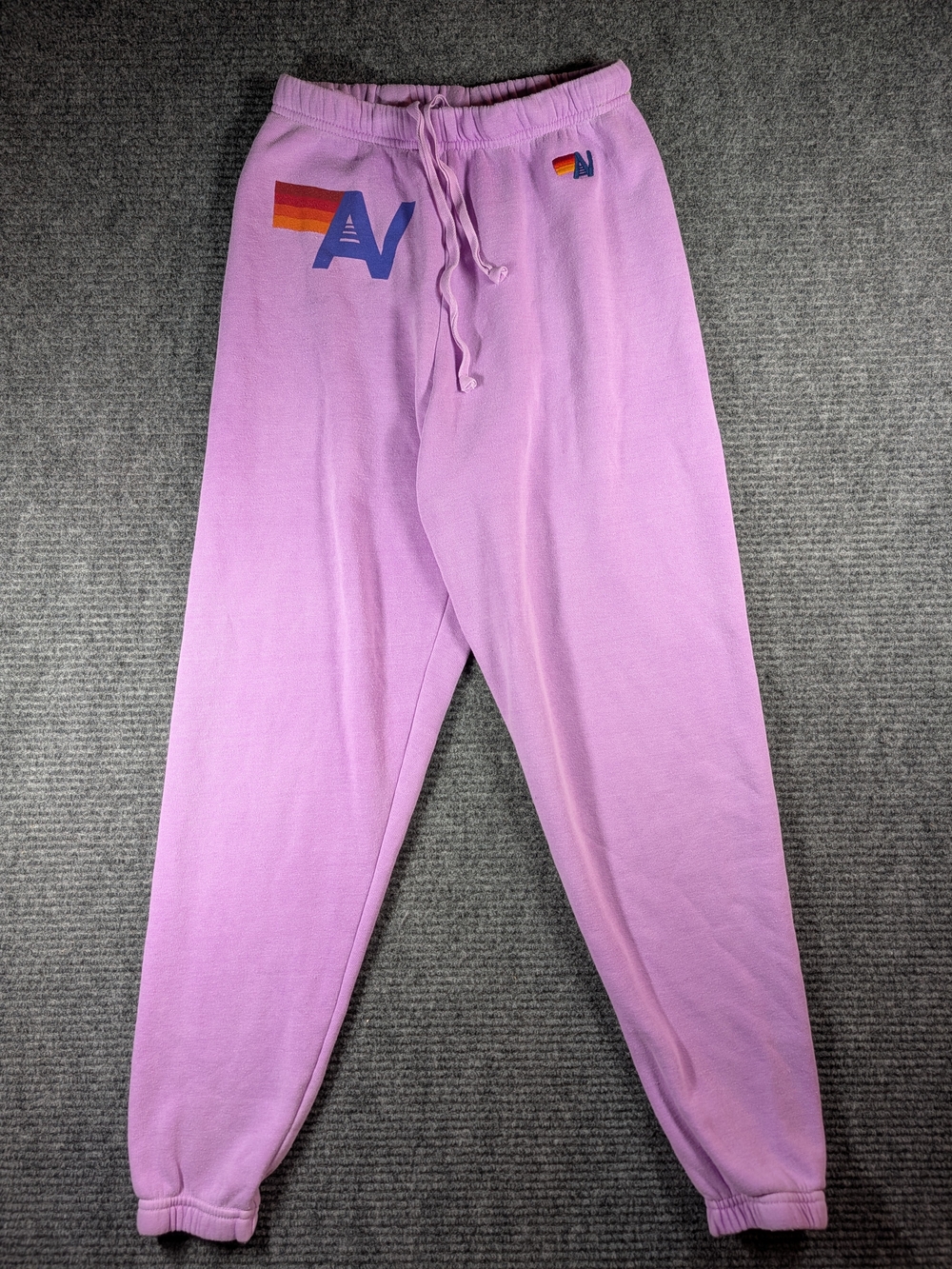 Aviator Nation Sweatpants Neon Purple Joggers with Logo Women's Size XS